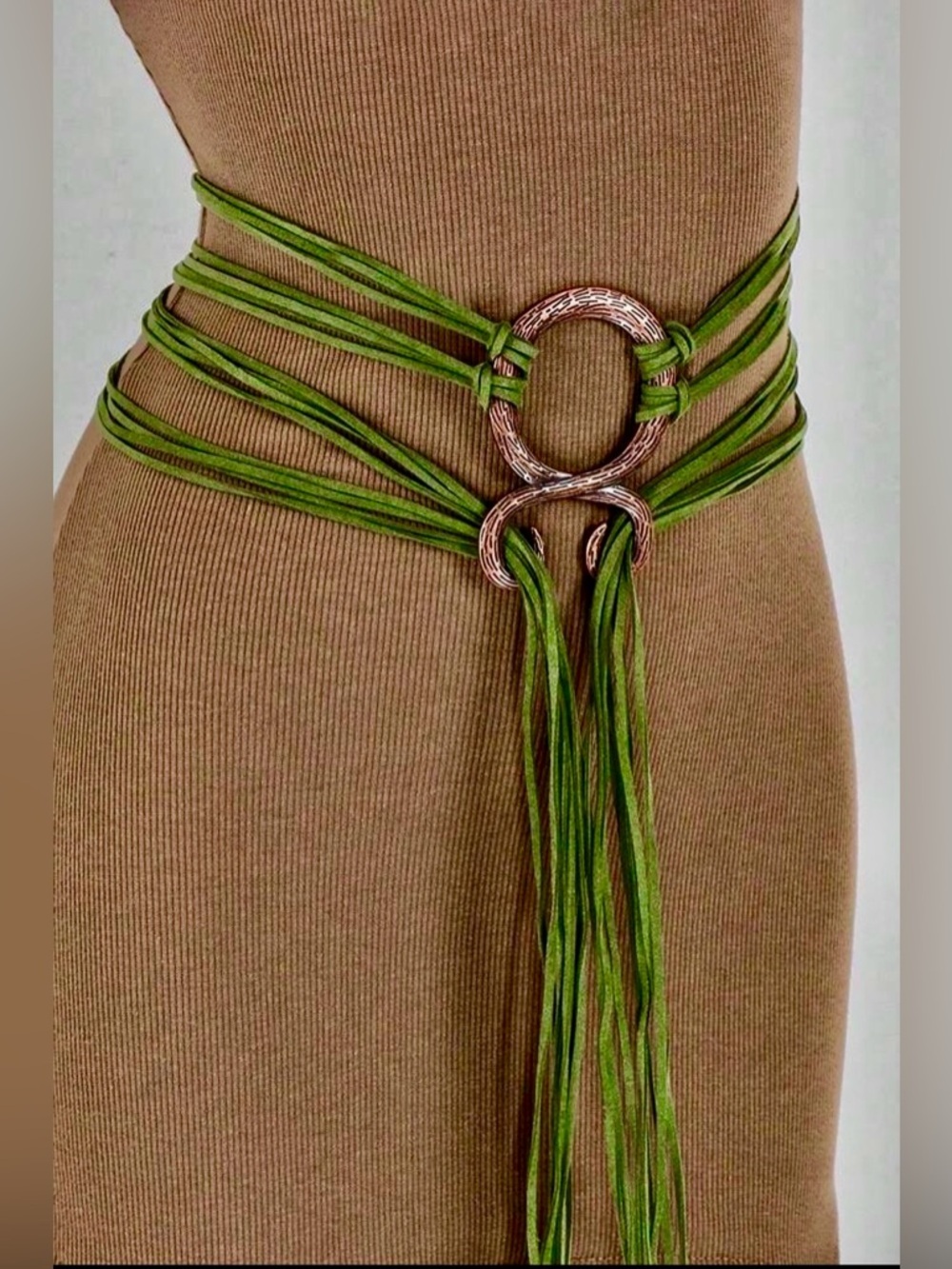 Faux Suede Wrap Bohemian Knotted Rope Waist Belt – Nordic / Viking Inspired